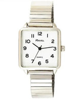 Ravel Women's Classic Rectangular Dial Silver Expander Bracelet Watch R0239.02.2 Ravel